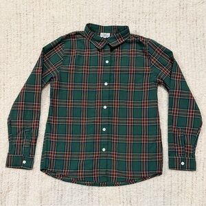 Green Plaid Boys Shirt